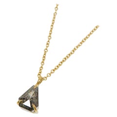 18ct Gold Geometric Triangular Diamond Necklace