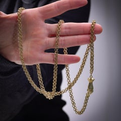 18ct Gold Georgian Chain with Hand Pendant, Circa 1800