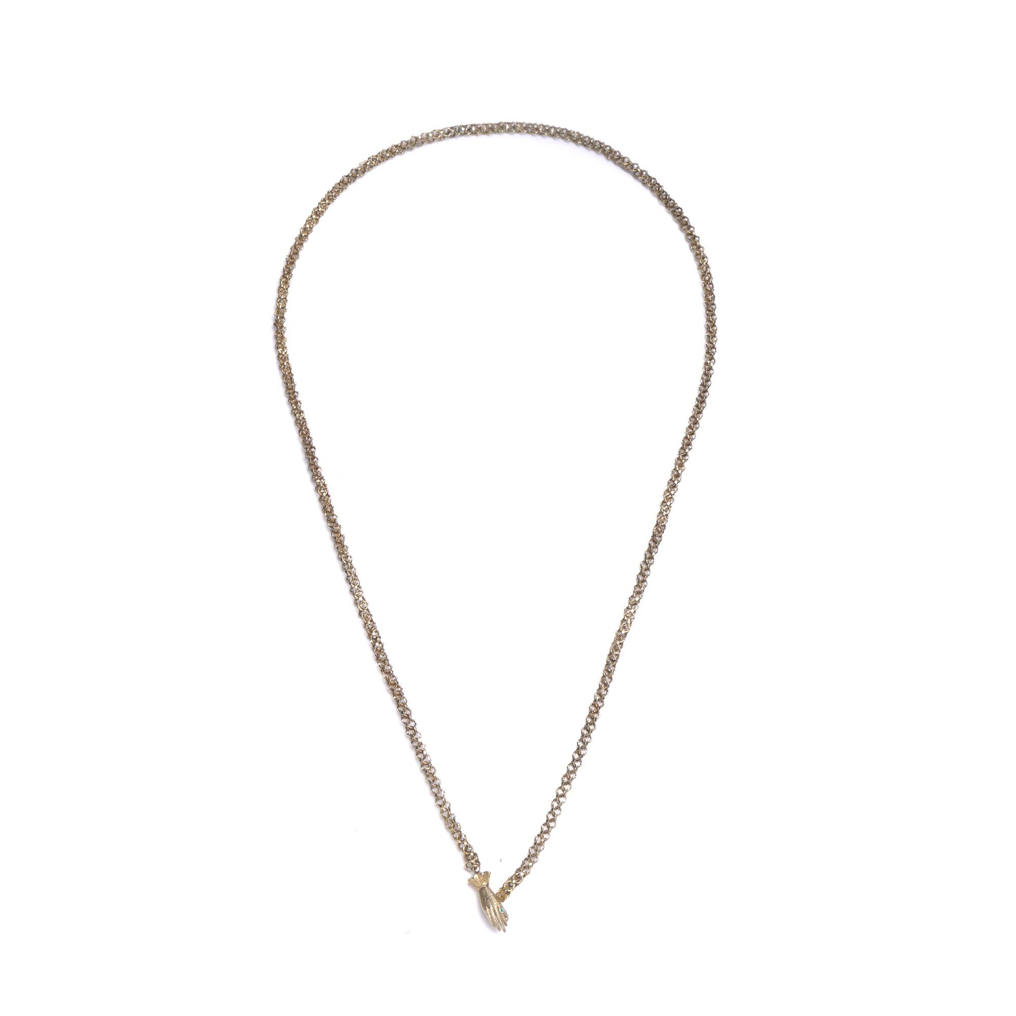 Catena georgiana in oro 18ct con ciondolo a forma di mano, CIRCA 1800 in vendita 4