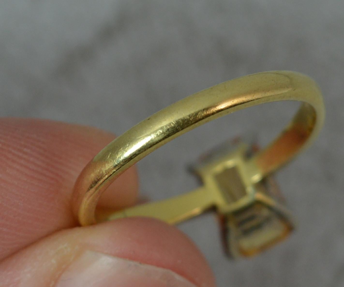 Women's 18 Carat Gold Golden Topaz Solitaire Engagement Ring