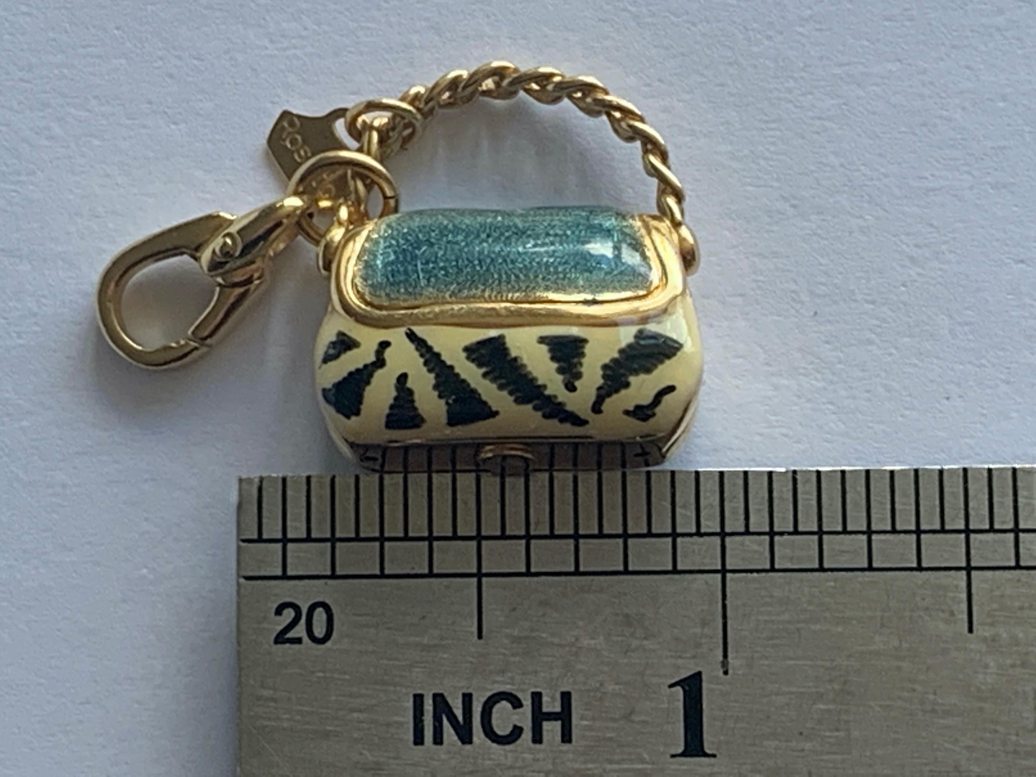 18ct Gold Handbag Charm by Rosato For Sale 1
