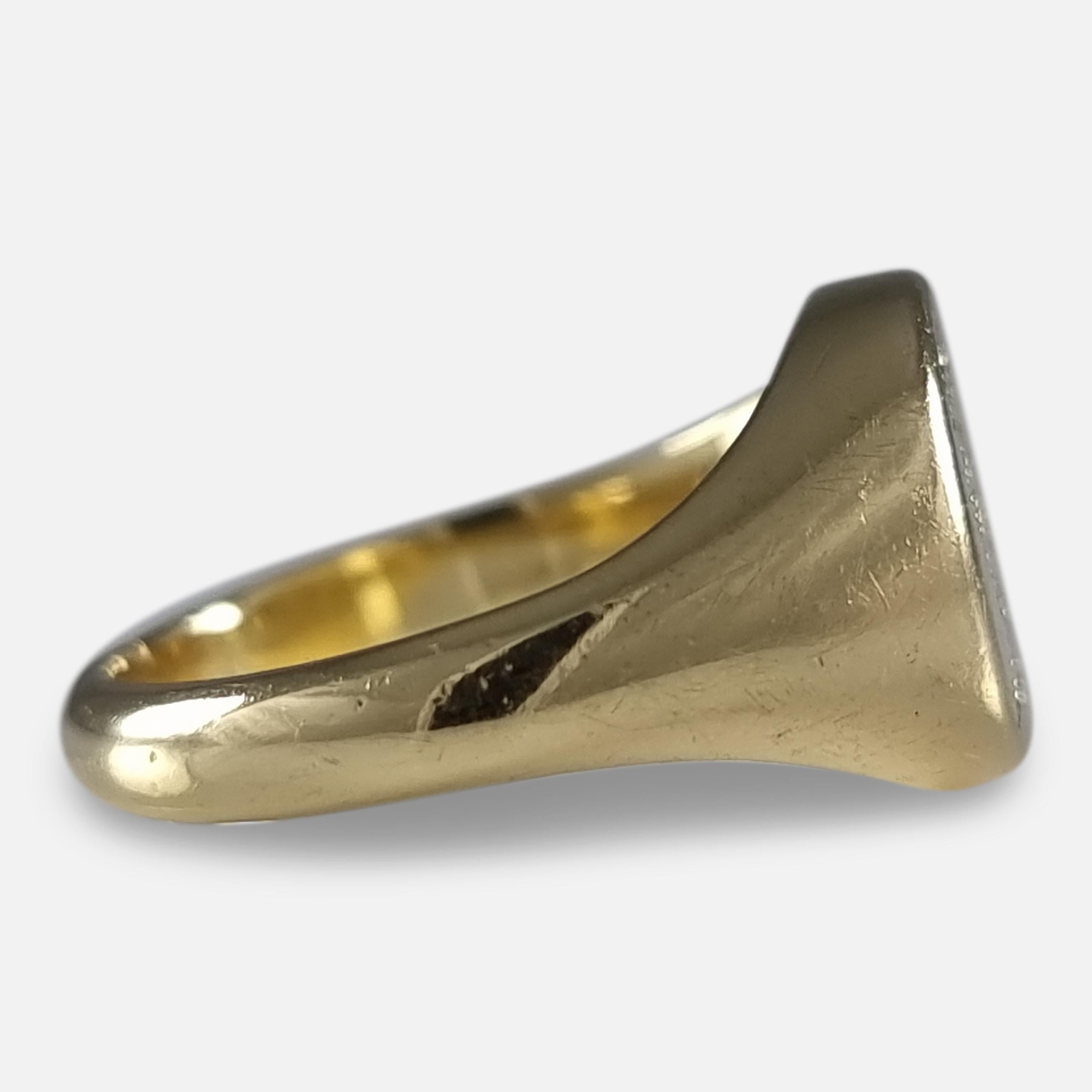 Women's or Men's 18ct Gold Intaglio Signet Ring, 1993