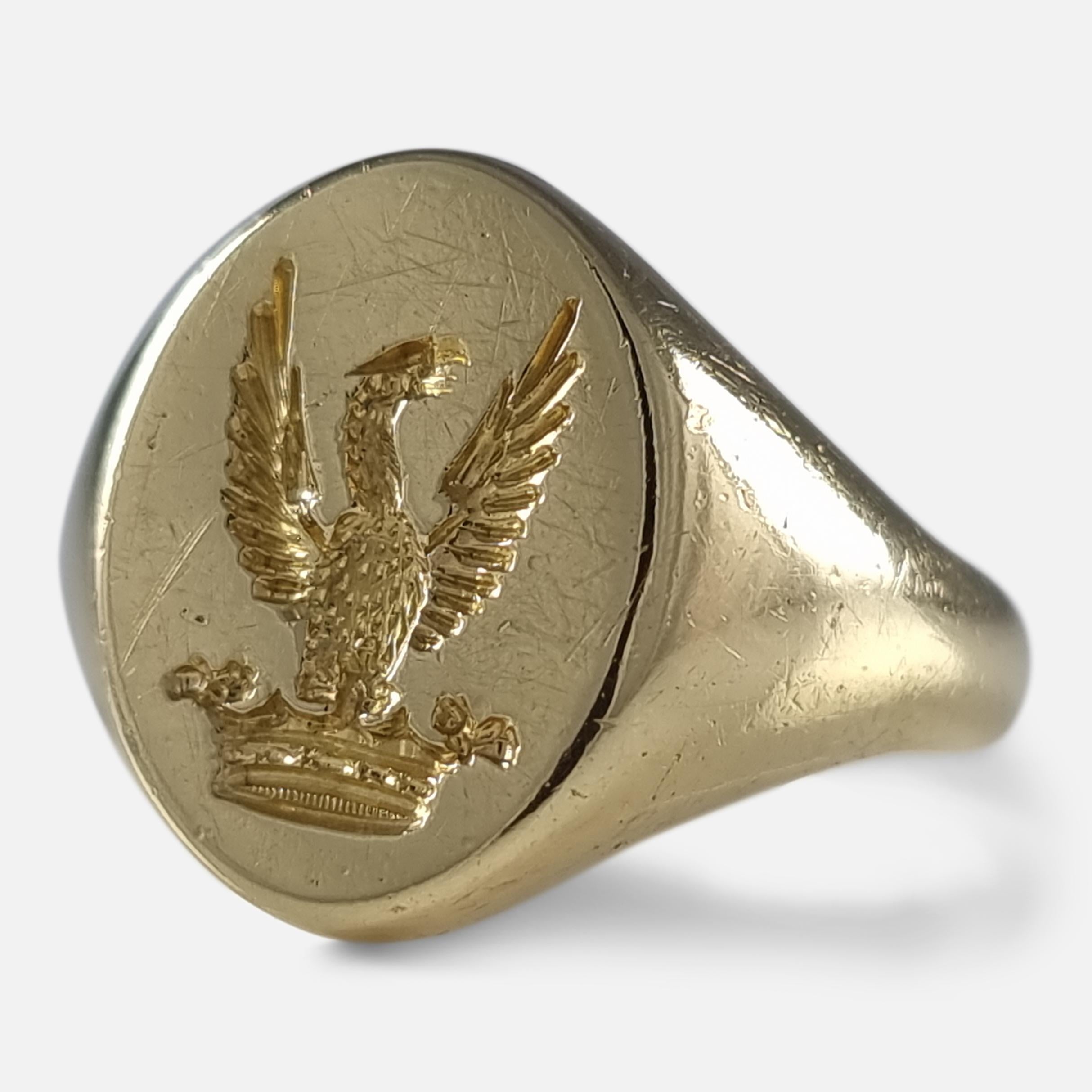 18ct Gold Intaglio Signet Ring, Charles Green & Son, 1988 3