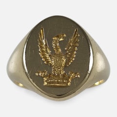 18ct Gold Intaglio Signet Ring, Charles Green & Son, 1988