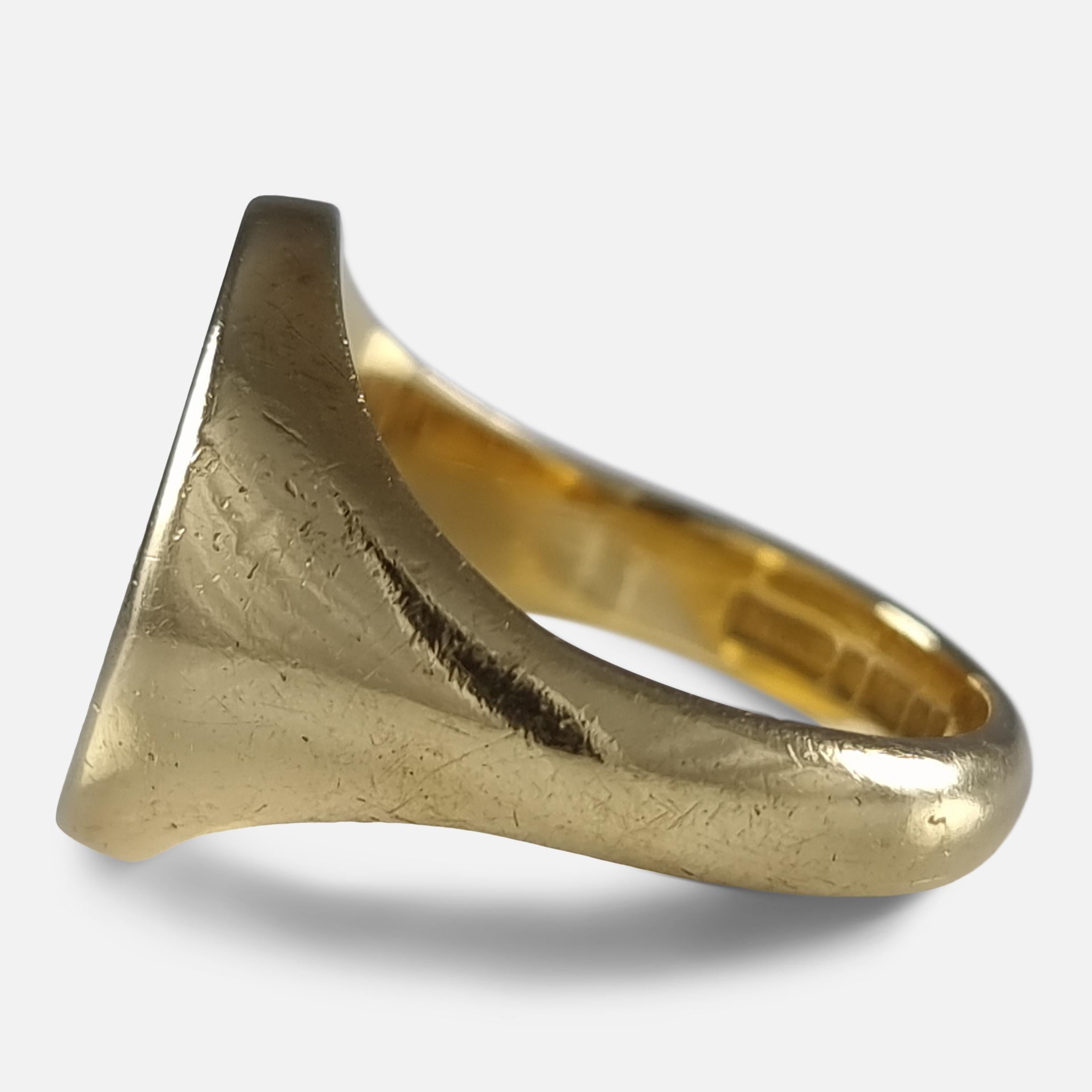 18ct Gold Intaglio Signet Ring, Charles Green & Son, 1988 1