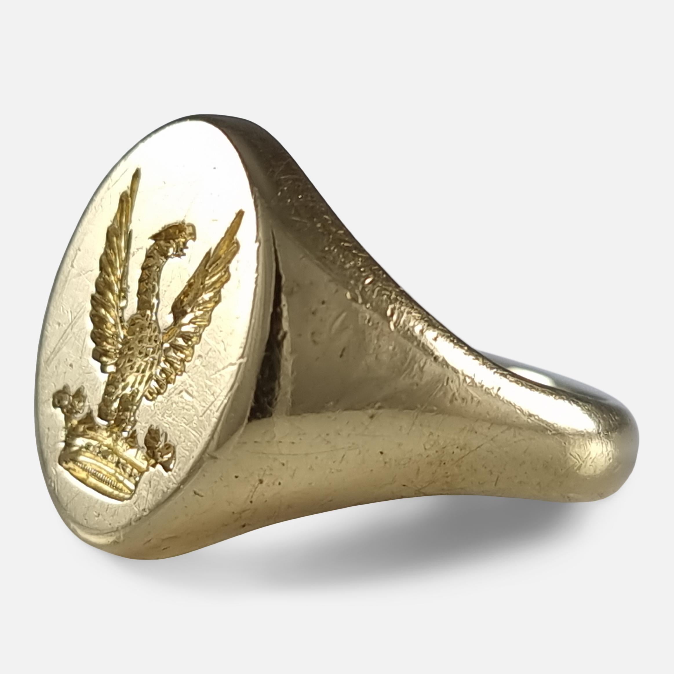 18ct Gold Intaglio Signet Ring, Charles Green & Son, 1988 2
