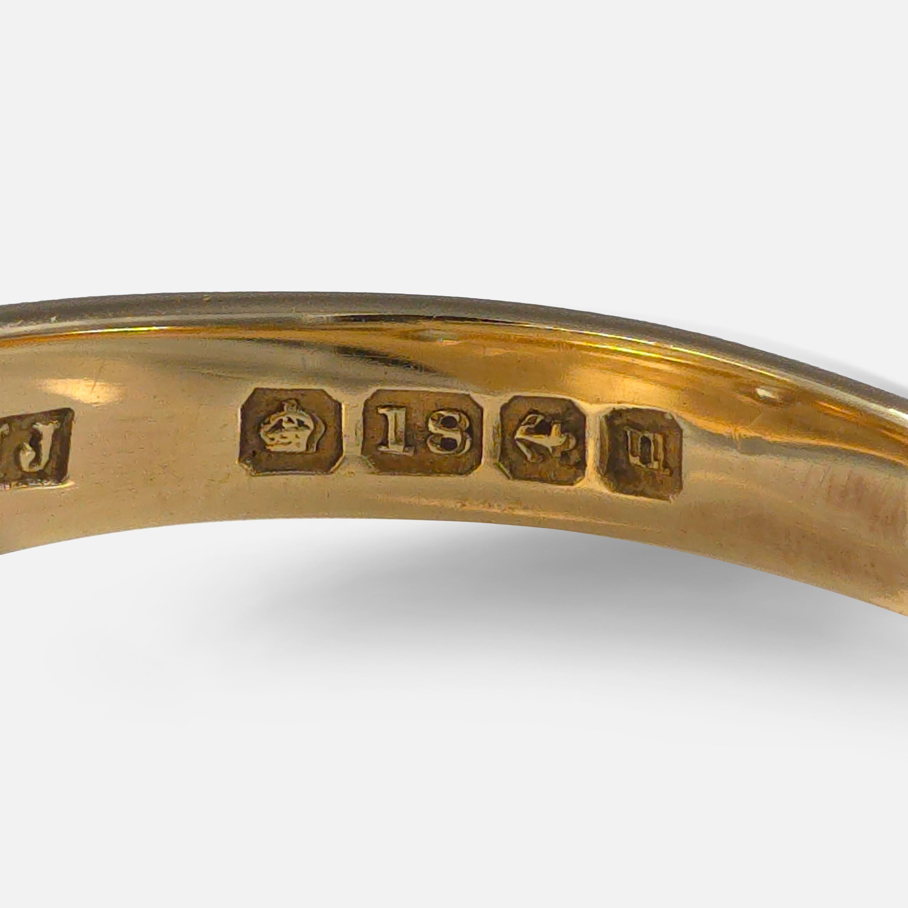 18ct Gold Intaglio Signet Ring with Diamonds, 1919 For Sale 8