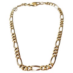 18 Karat Gold Italienischer Figaro 8,25 Zoll" Armband