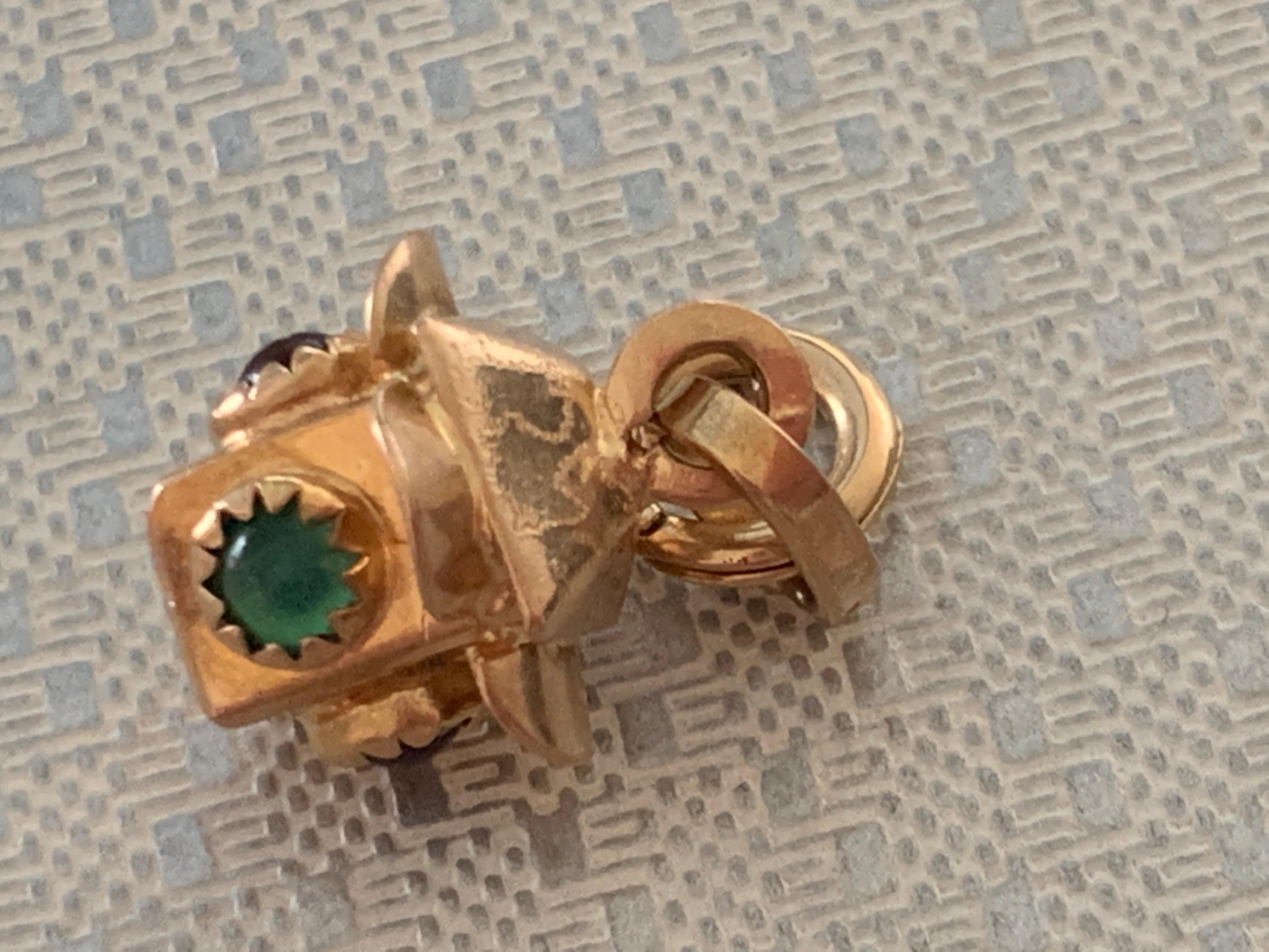 Italienische Traffic Light Charme aus 18 Karat Gold Damen