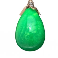 Annoushka 18ct Gold Jade and Diamond Drop Earrings