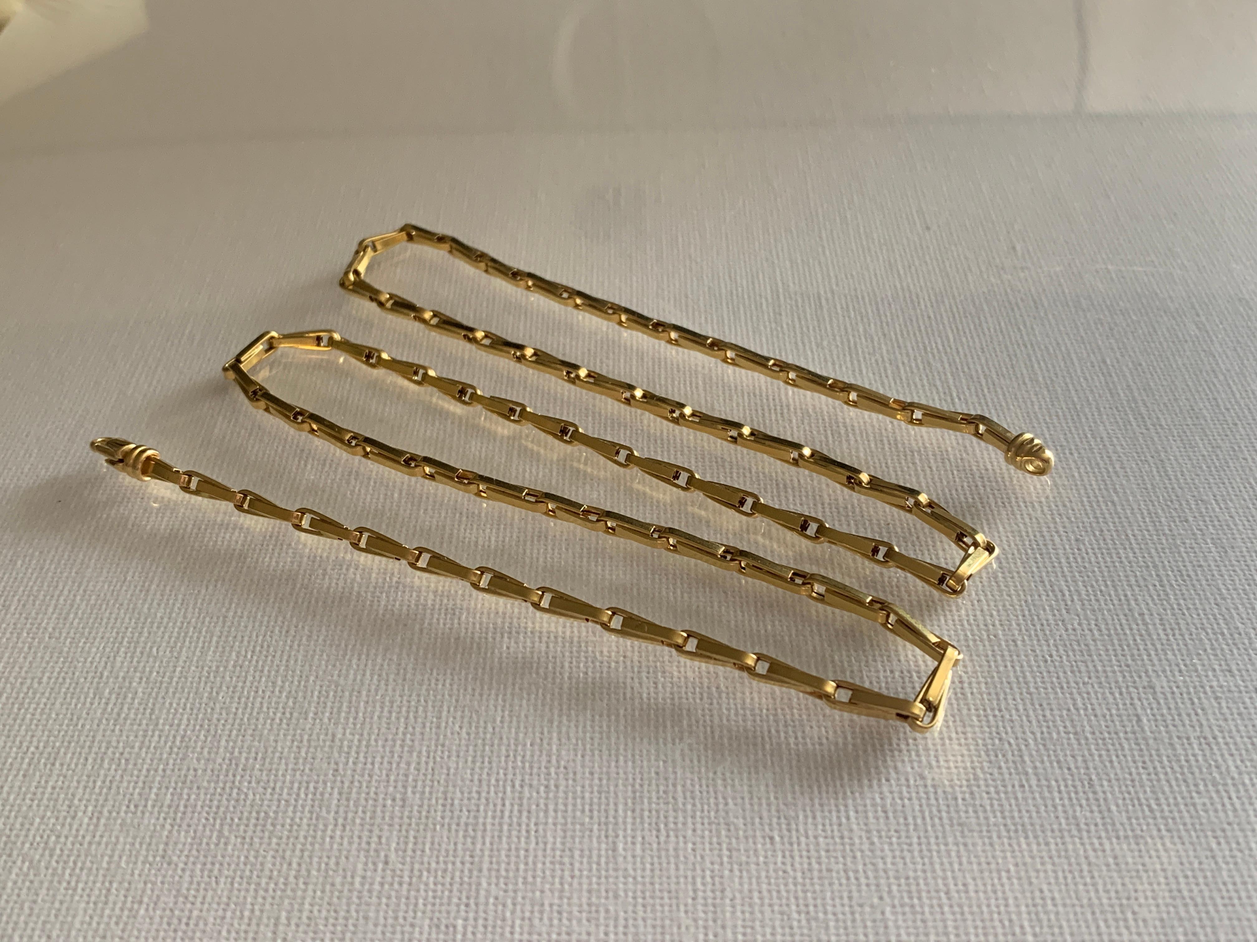 18ct Gold Large Barleycorn link 24