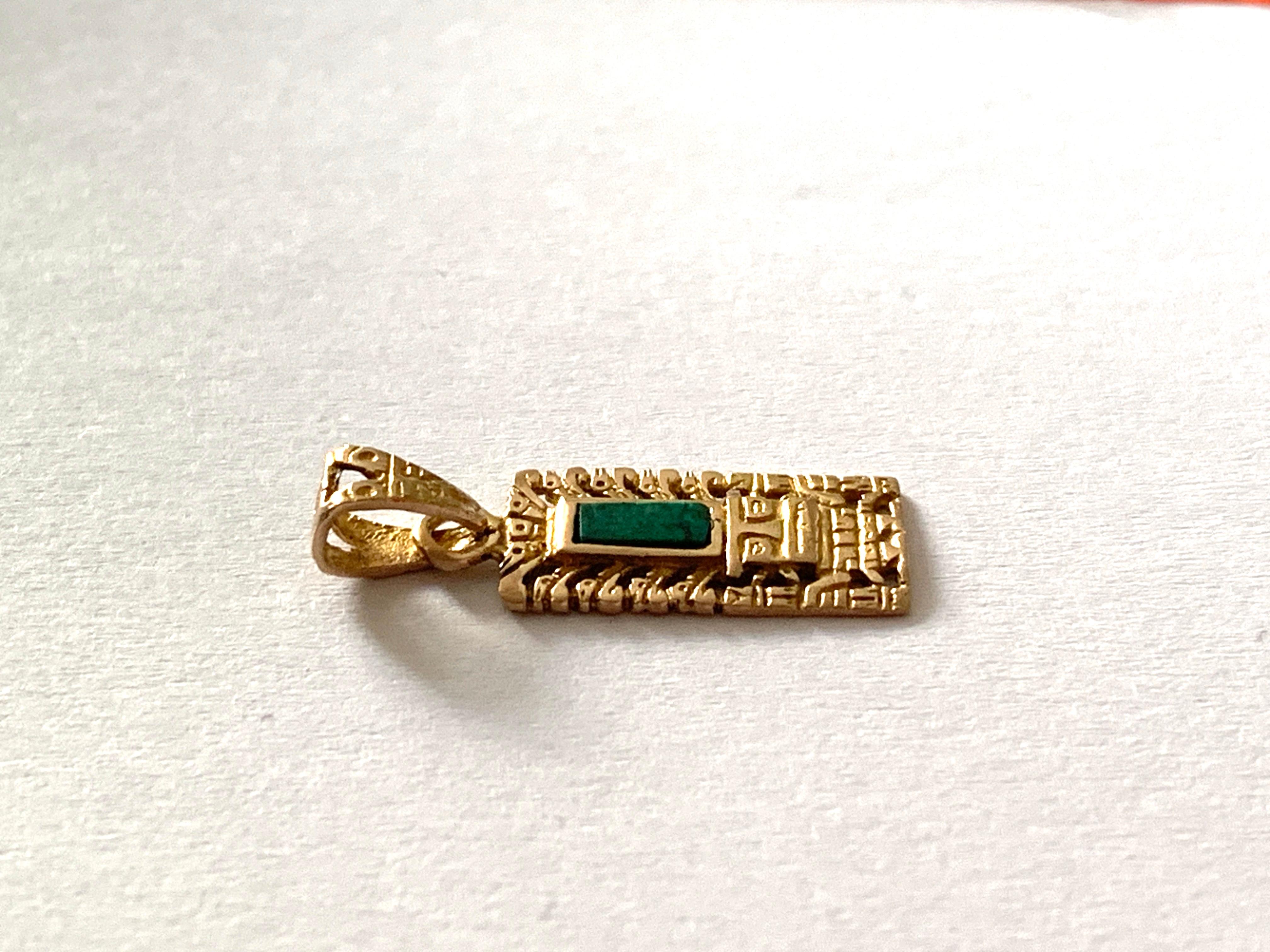 Artista Ciondolo con disegno messicano in oro 18 ct. in vendita