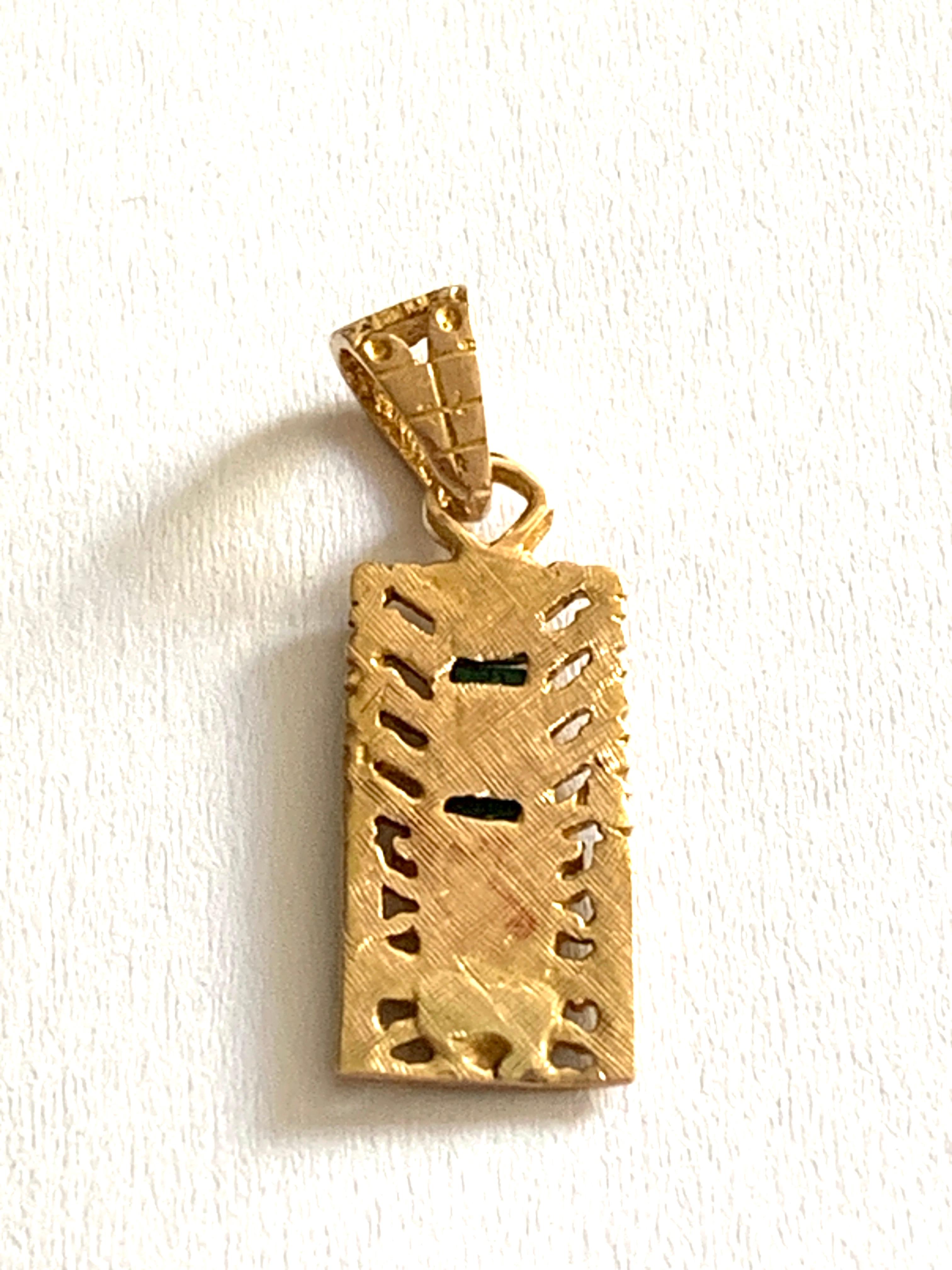 da uomo o donna Ciondolo con disegno messicano in oro 18 ct. in vendita