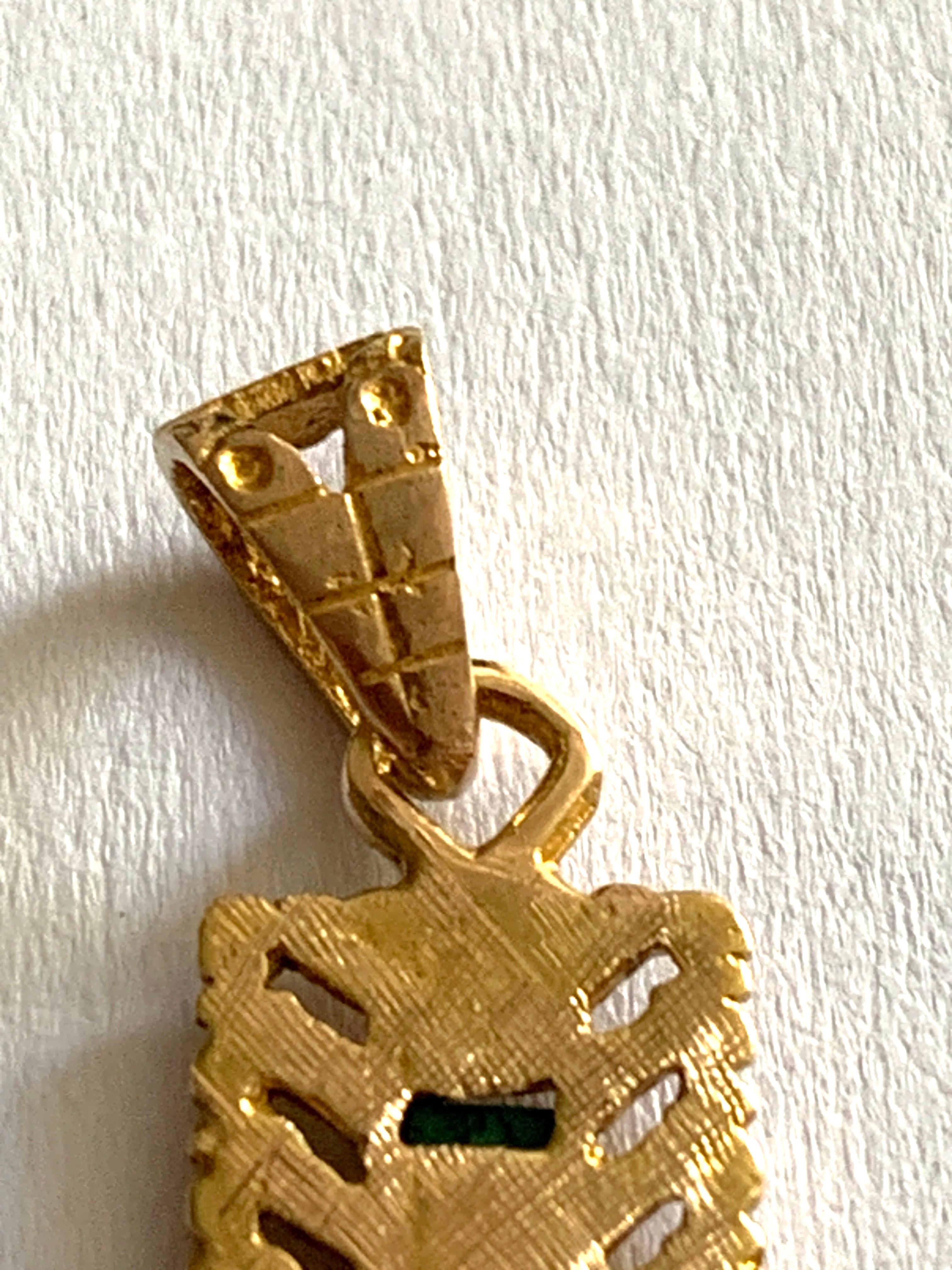 Ciondolo con disegno messicano in oro 18 ct. in vendita 2