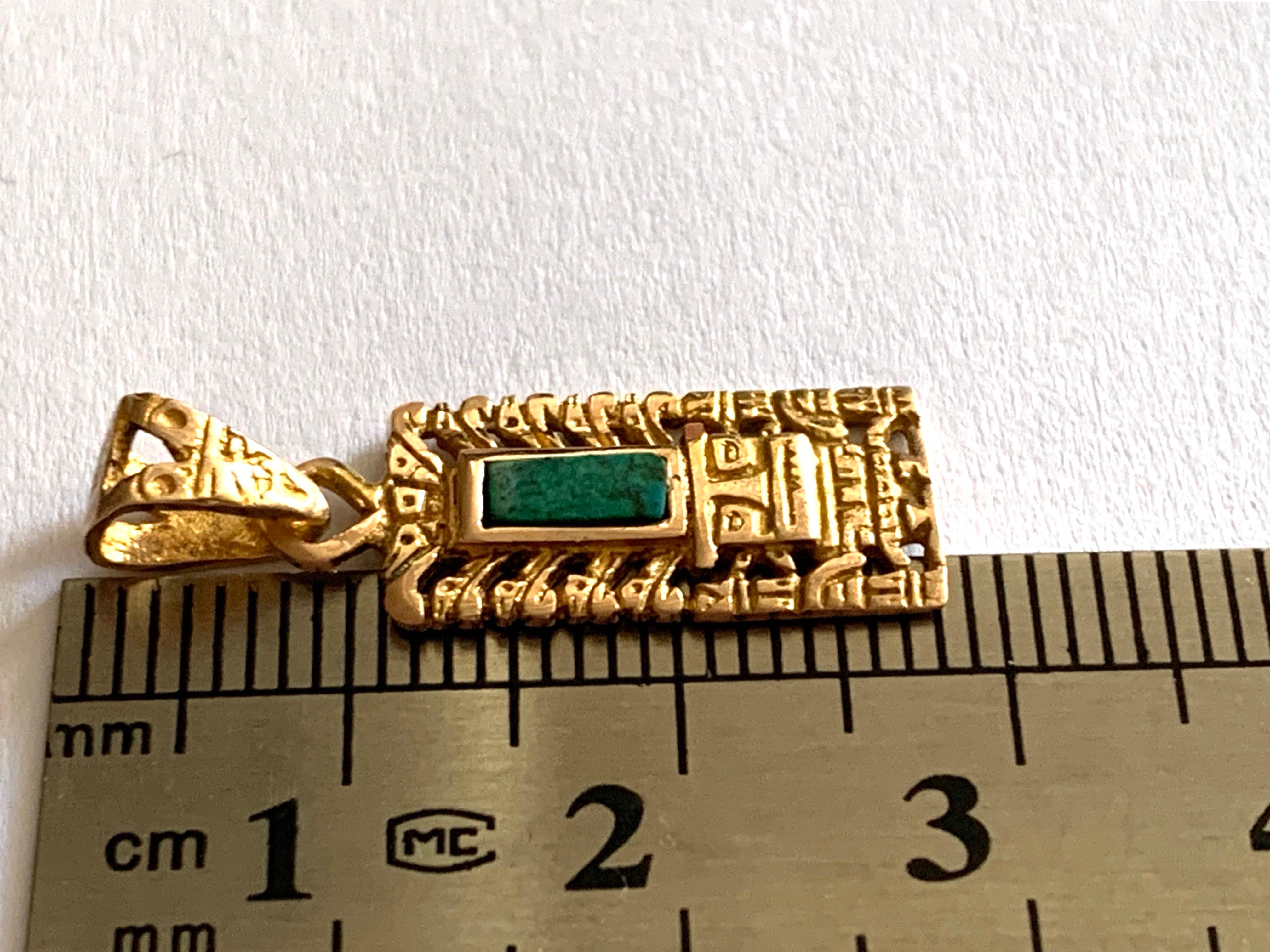 Ciondolo con disegno messicano in oro 18 ct. in vendita 4