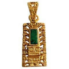 Ciondolo con disegno messicano in oro 18 ct.