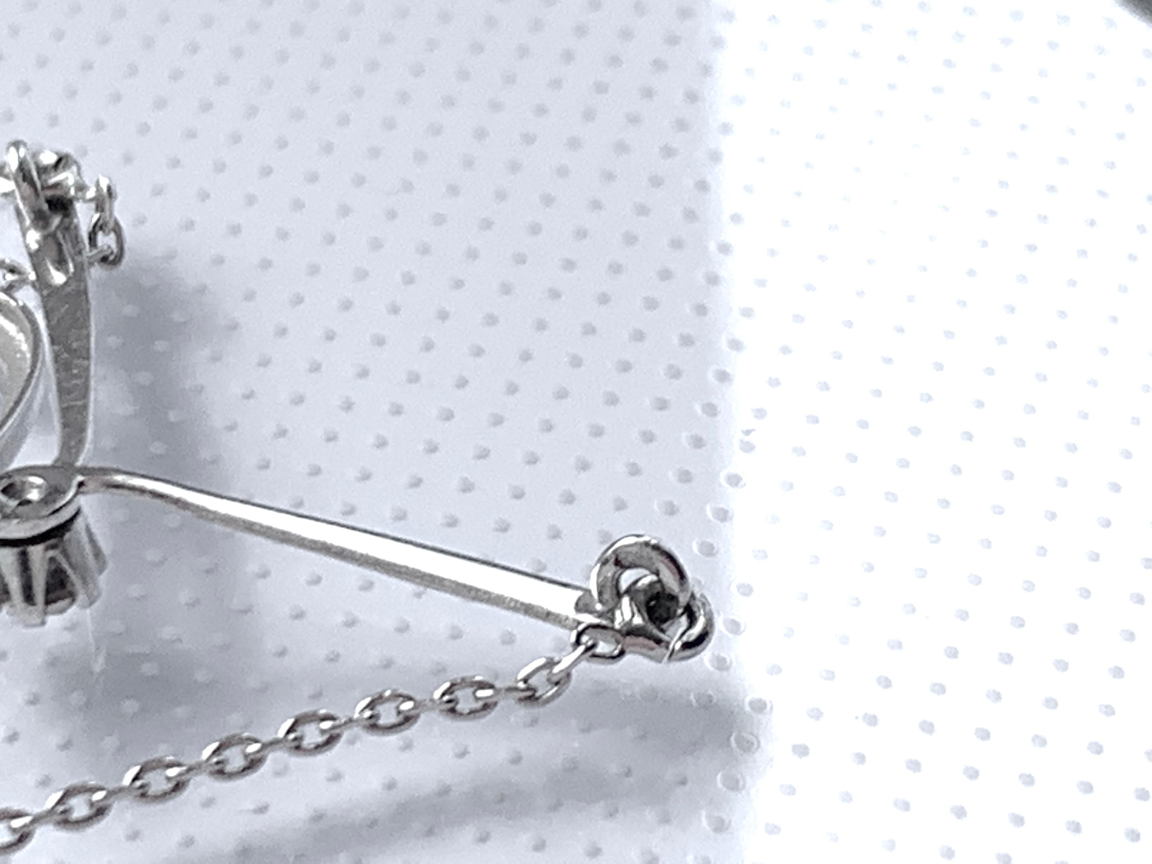 Collier moderne en or 18 carats avec diamants français de 16 pouces, estampillé aigle en vente 6