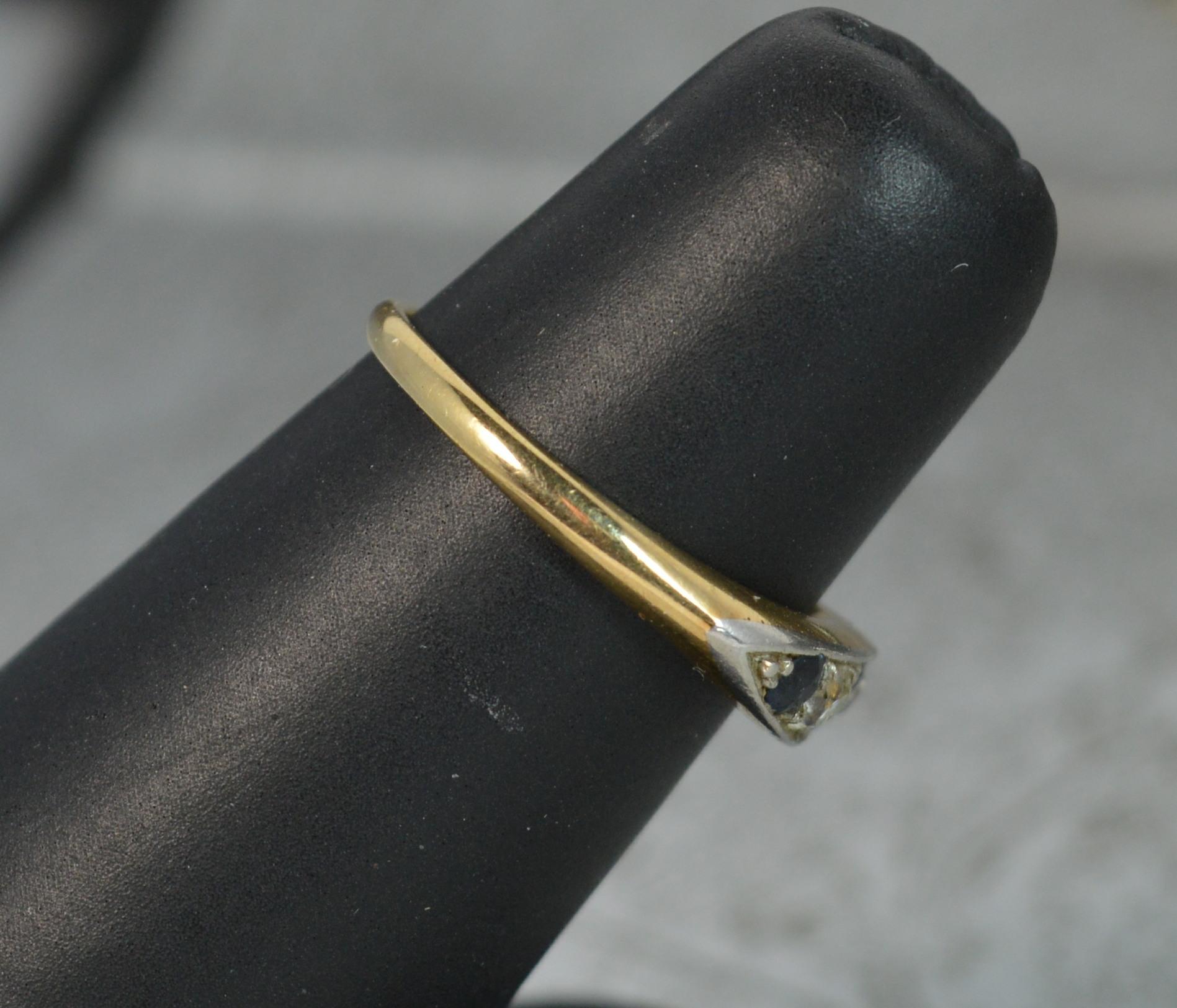 Victorian 18 Carat Gold Old Cut Diamond Sapphire Five-Stone Boat Ring