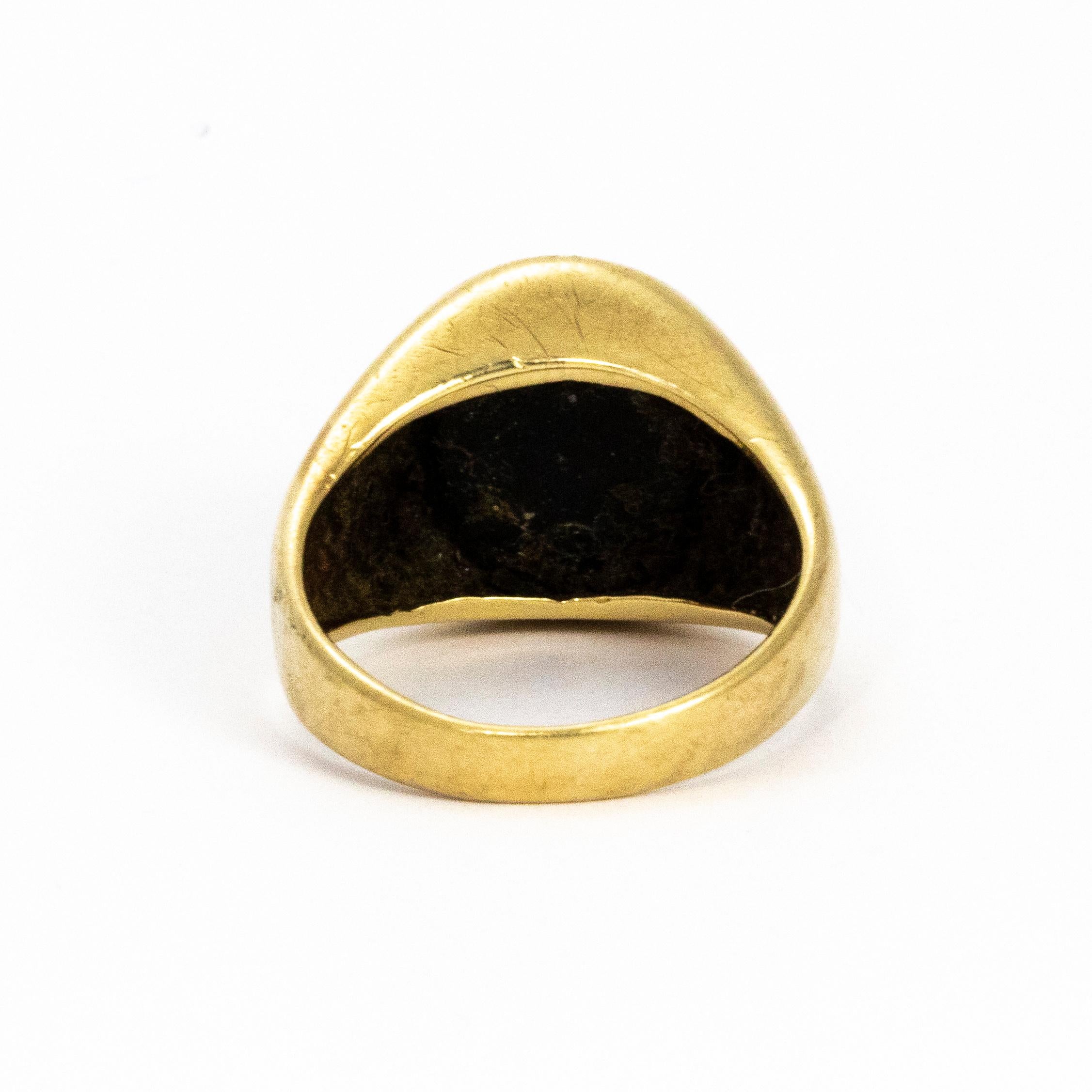 18 Carat Gold Onyx Ring für Damen oder Herren