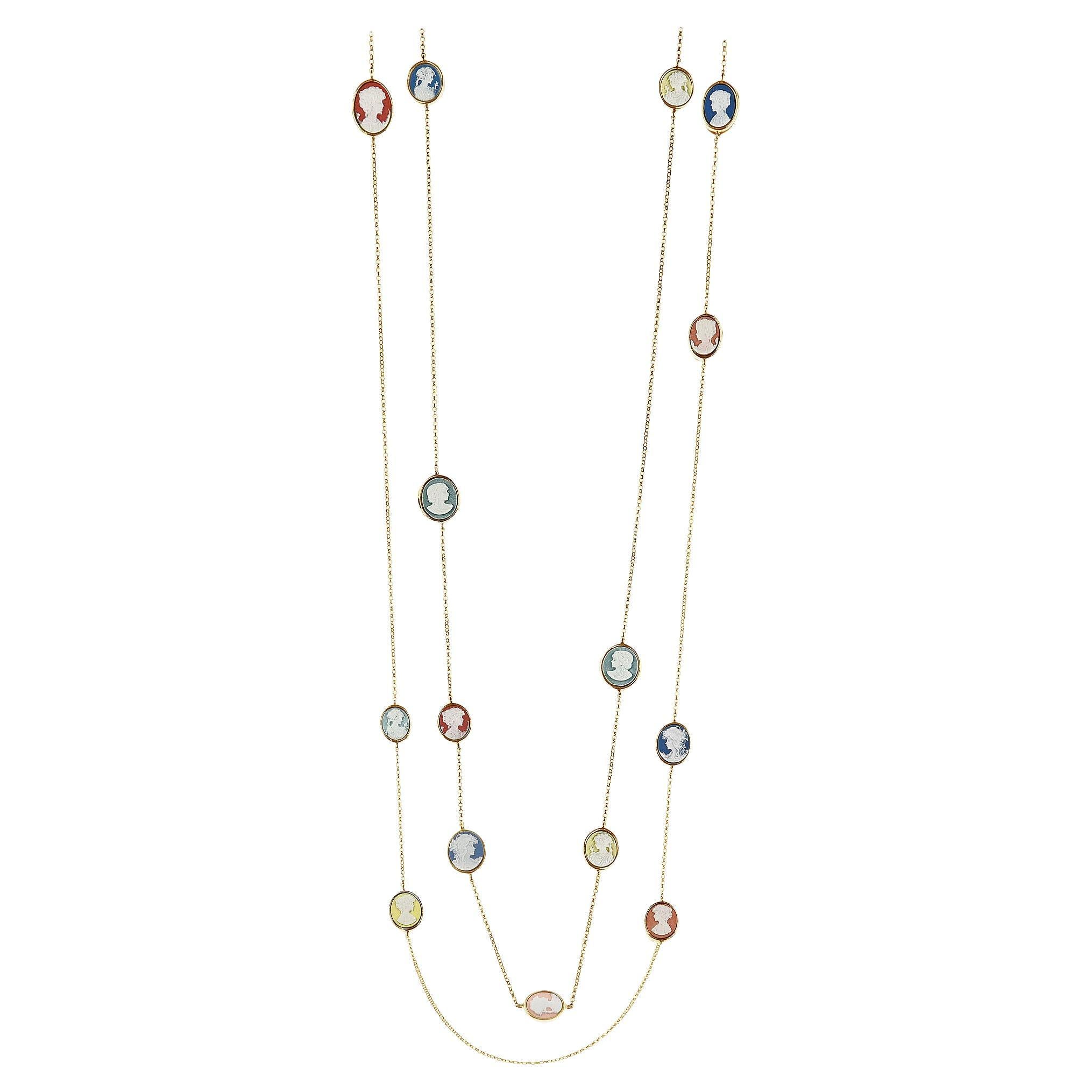 18ct Gold Plated Sterling Silver Neoclassical Ladies Necklace
