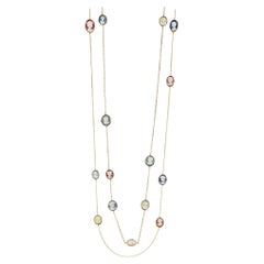 18 Karat vergoldete neoklassizistische Damen-Halskette aus Sterlingsilber