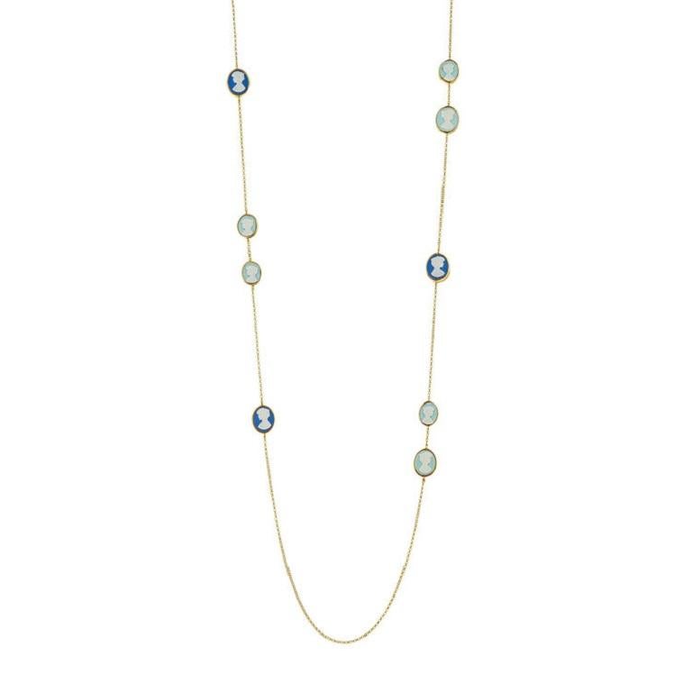 Collier néoclassique pour femme en argent sterling plaqué or 18 carats avec collier en vente