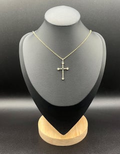 18ct Gold, Platinum, Diamond, Sapphire and pearl Edwardian Cross Pendant