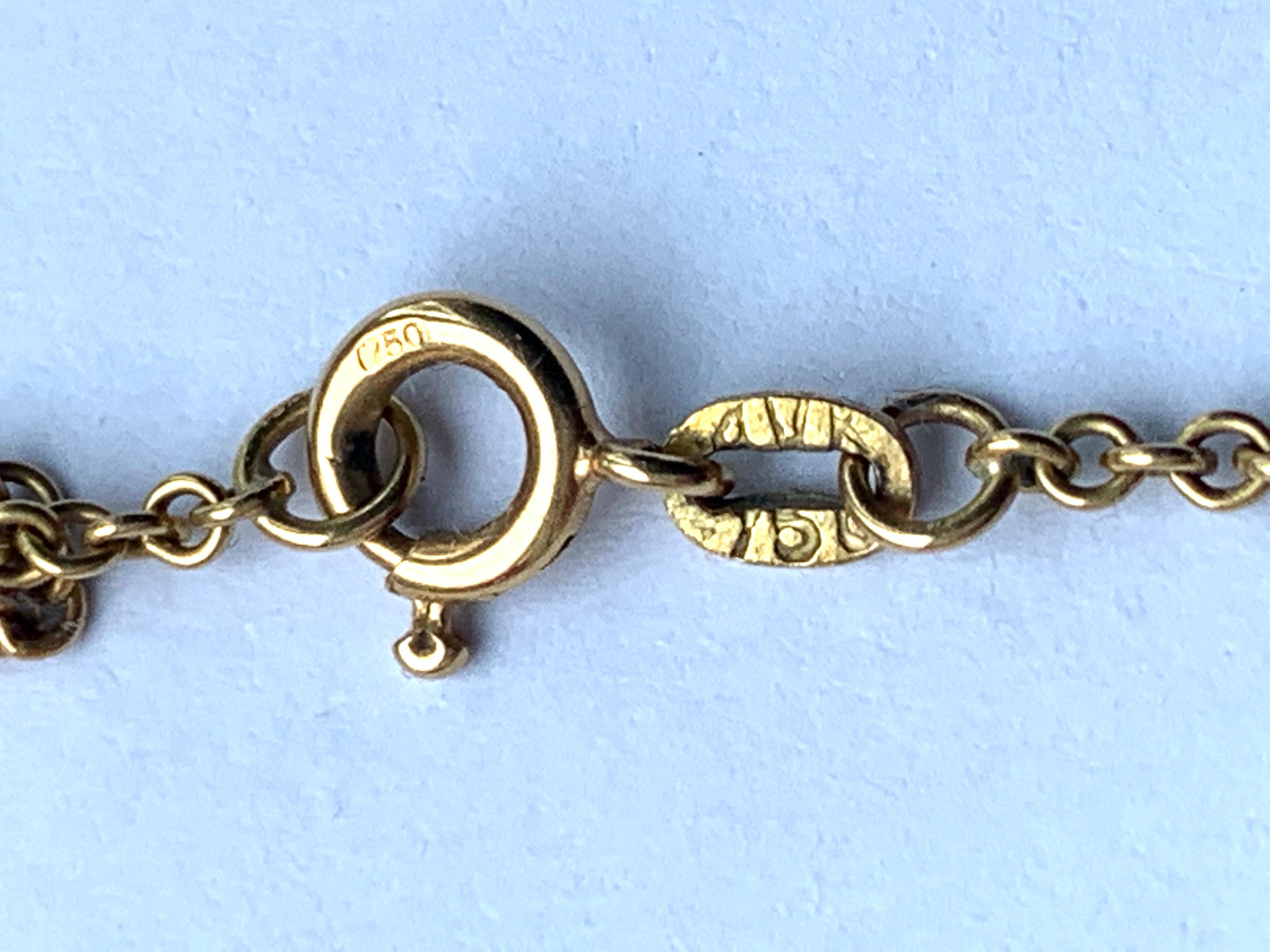 18ct Gold Religious Italian Pendant & 18ct Gold Chain  For Sale 7
