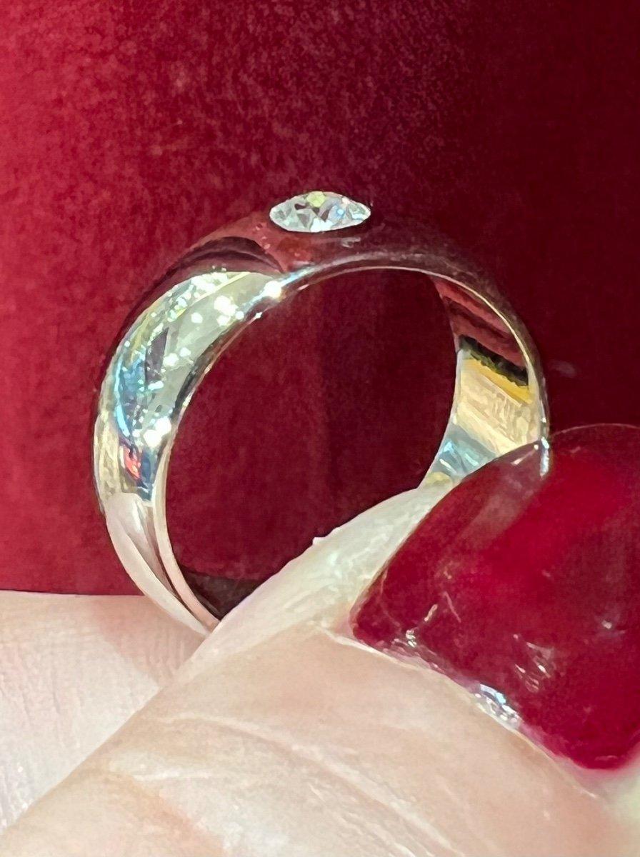 Artigiano Anello in oro 18 ct con diamante da 0,20 carati in vendita
