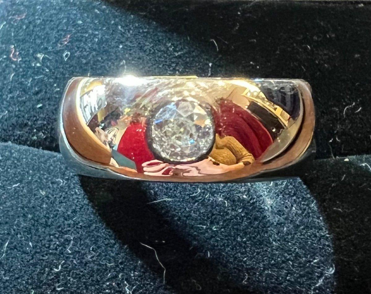 Anello in oro 18 ct con diamante da 0,20 carati In condizioni buone in vendita a SAINT-OUEN-SUR-SEINE, FR