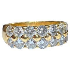 Anello in oro 18 ct con diamanti taglio moderno