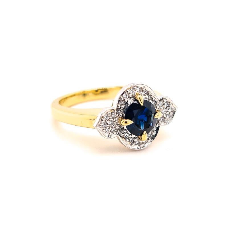 Artisan 18ct Gold & Sapphire Ring 
