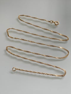 18ct Gold Serpentine 18" Chain