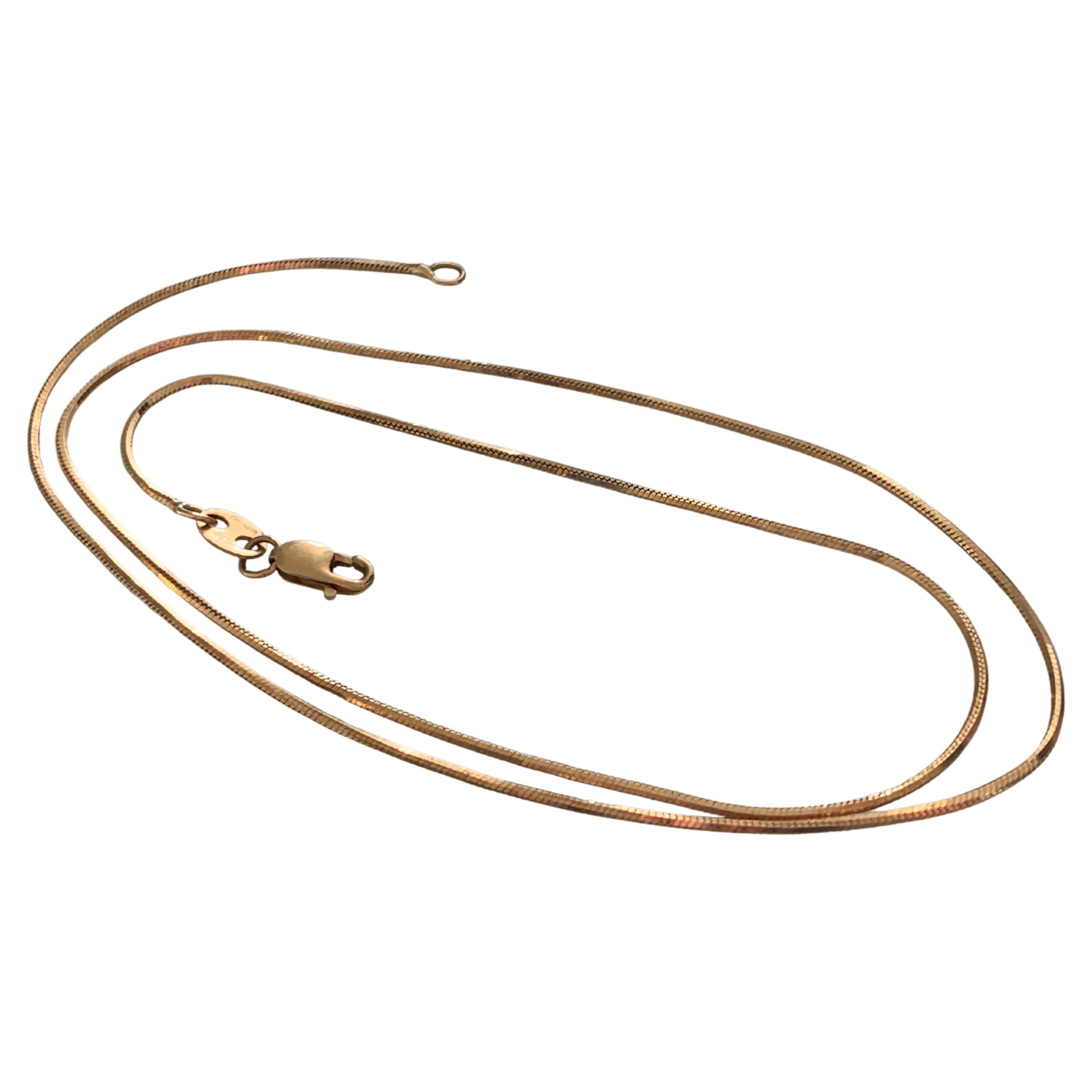 Markylis 18ct Gold On 925 Sterling Silver Snake Chain Necklace – 1mm, Rounded Snake, Italian Made, Various Lengths 14"-32"