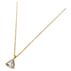 18ct Gold Triangular Salt & Pepper Diamond Necklace