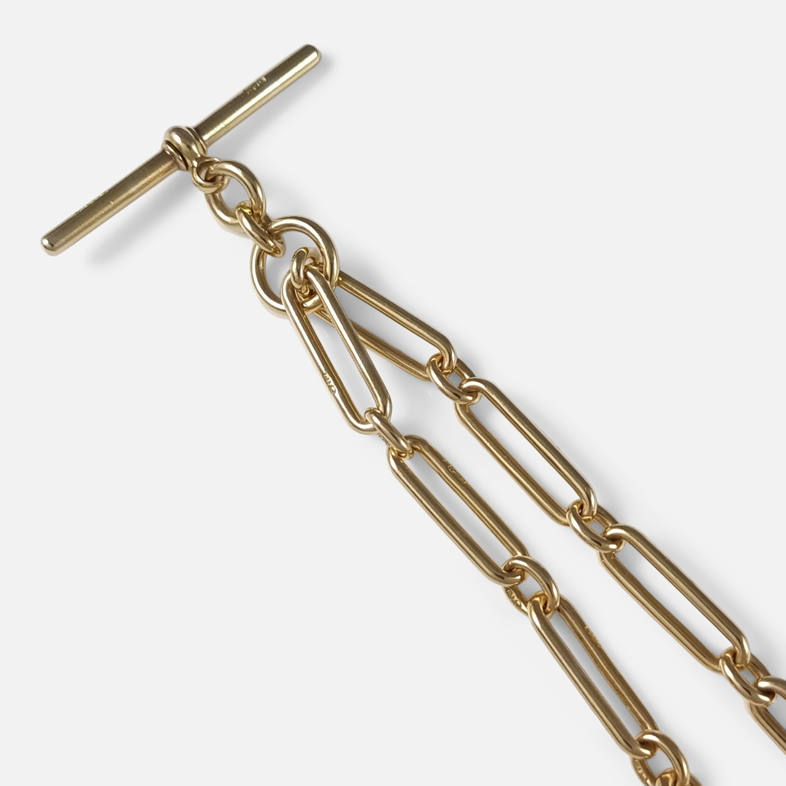 18ct gold albert watch chain