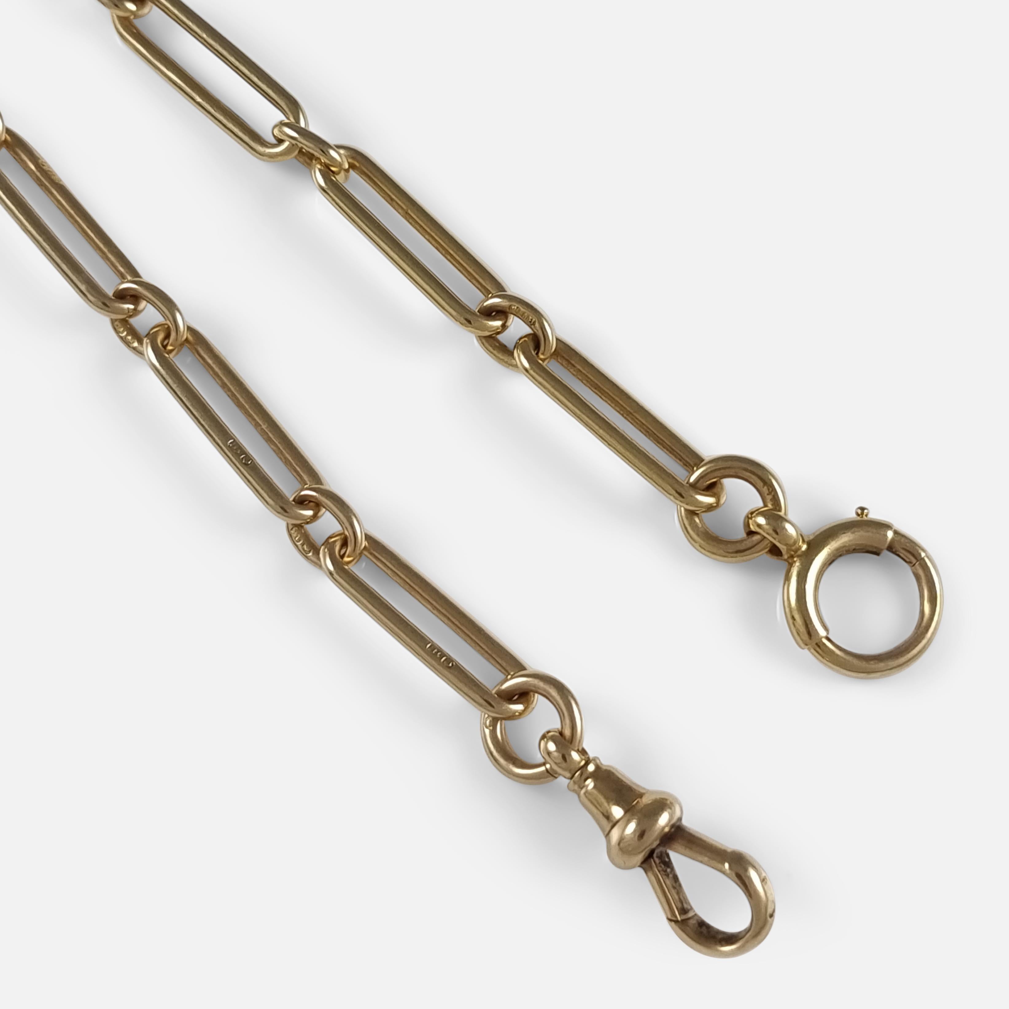 18ct gold albert chain