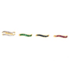 18ct Gold Tutti Frutti Interchangeable Diamond, Sapphire, Ruby & Emerald Ring
