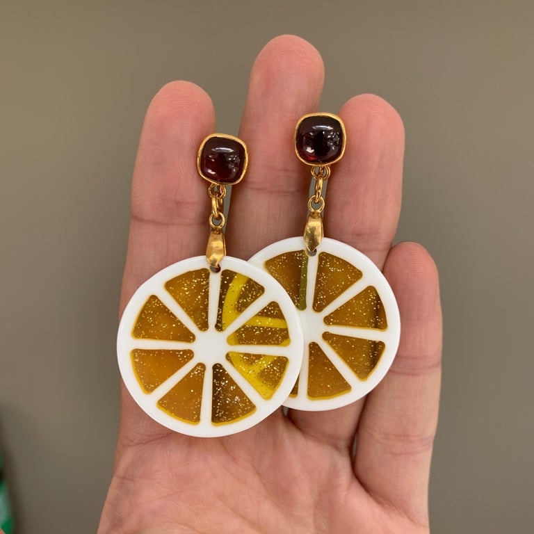 18 Carat Gold Vermeil, Brass, Resin, Enamel and Grapefruit