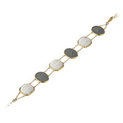 18ct Gold Vermeil Greek Masks Bracelet