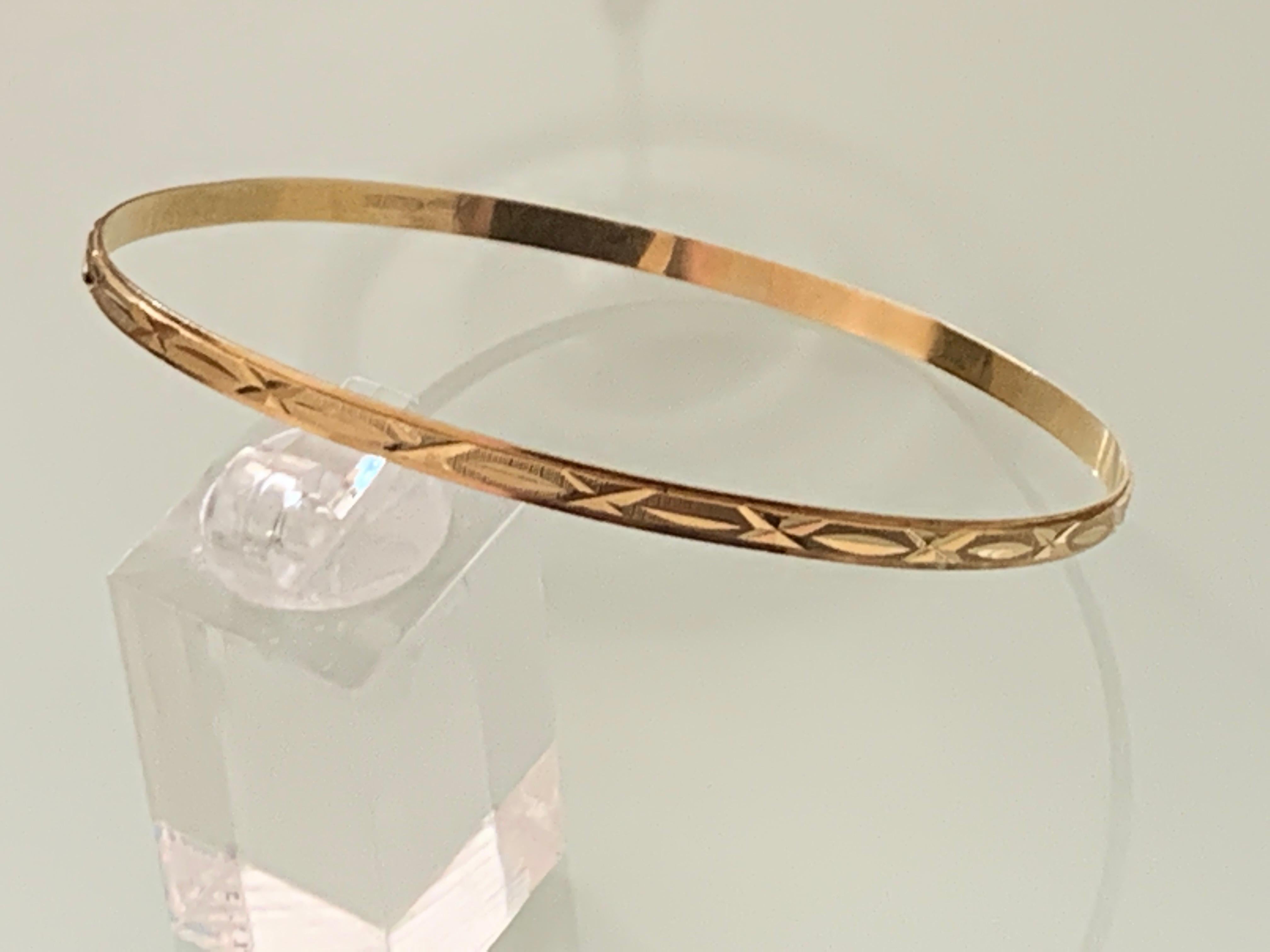 18ct Gold Vintage Armreif im Zustand „Gut“ in London, GB