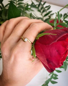 18ct Gold Vintage Diamond Engagement Ring