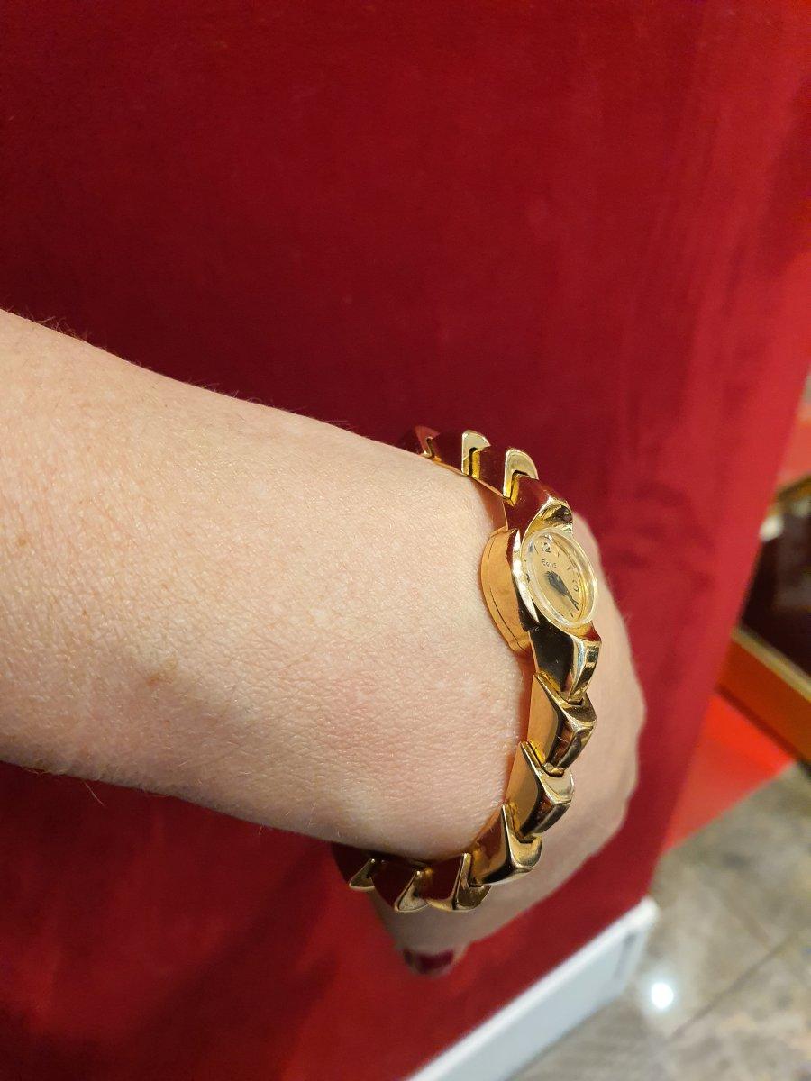 Artist 18ct gold watch, Egine brand, 50s For Sale
