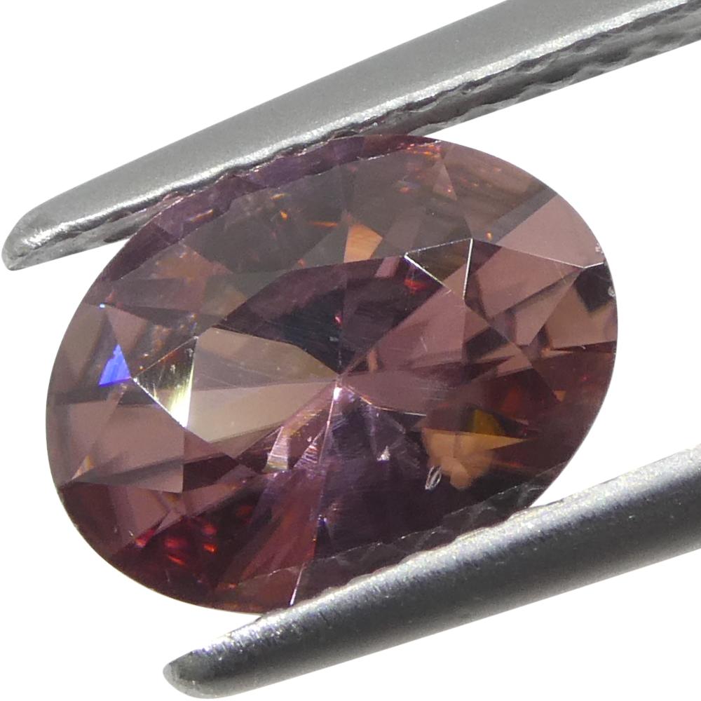 1.8ct Natural Earth Mined Oval Master Brilliant Cut Pink Zircon from Sri Lanka (en anglais) en vente 6
