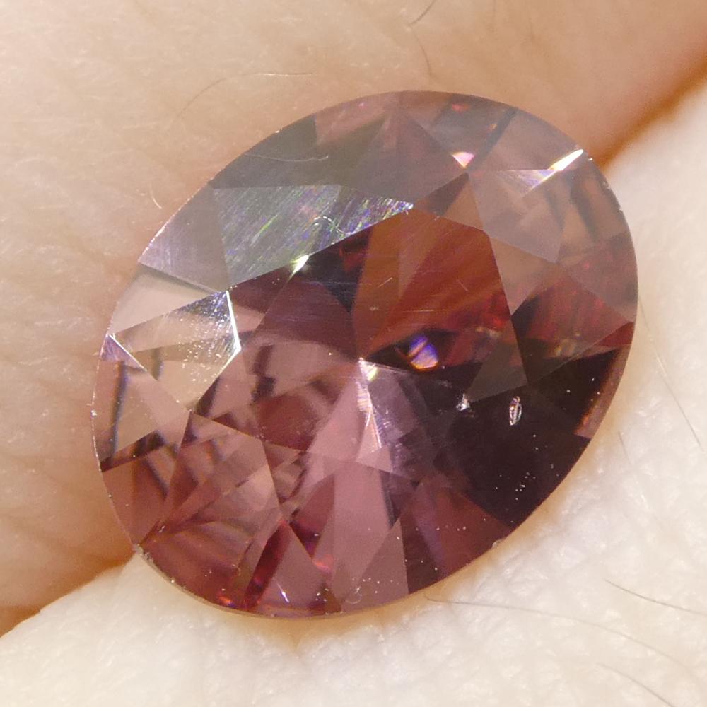 1.8ct Natural Earth Mined Oval Master Brilliant Cut Pink Zircon from Sri Lanka (en anglais) en vente 8