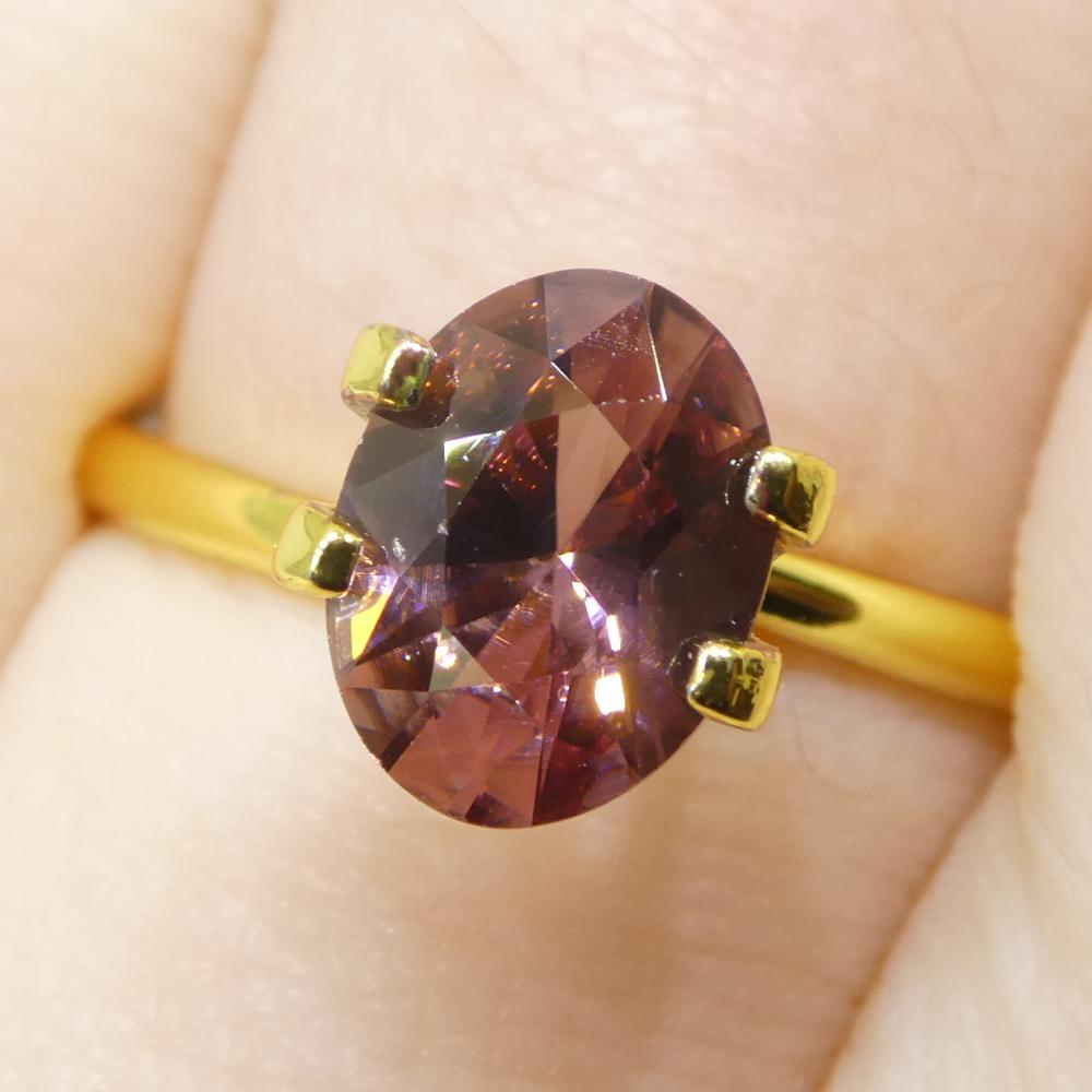 1.8ct Natural Earth Mined Oval Master Brilliant Cut Pink Zircon from Sri Lanka (en anglais) en vente 9