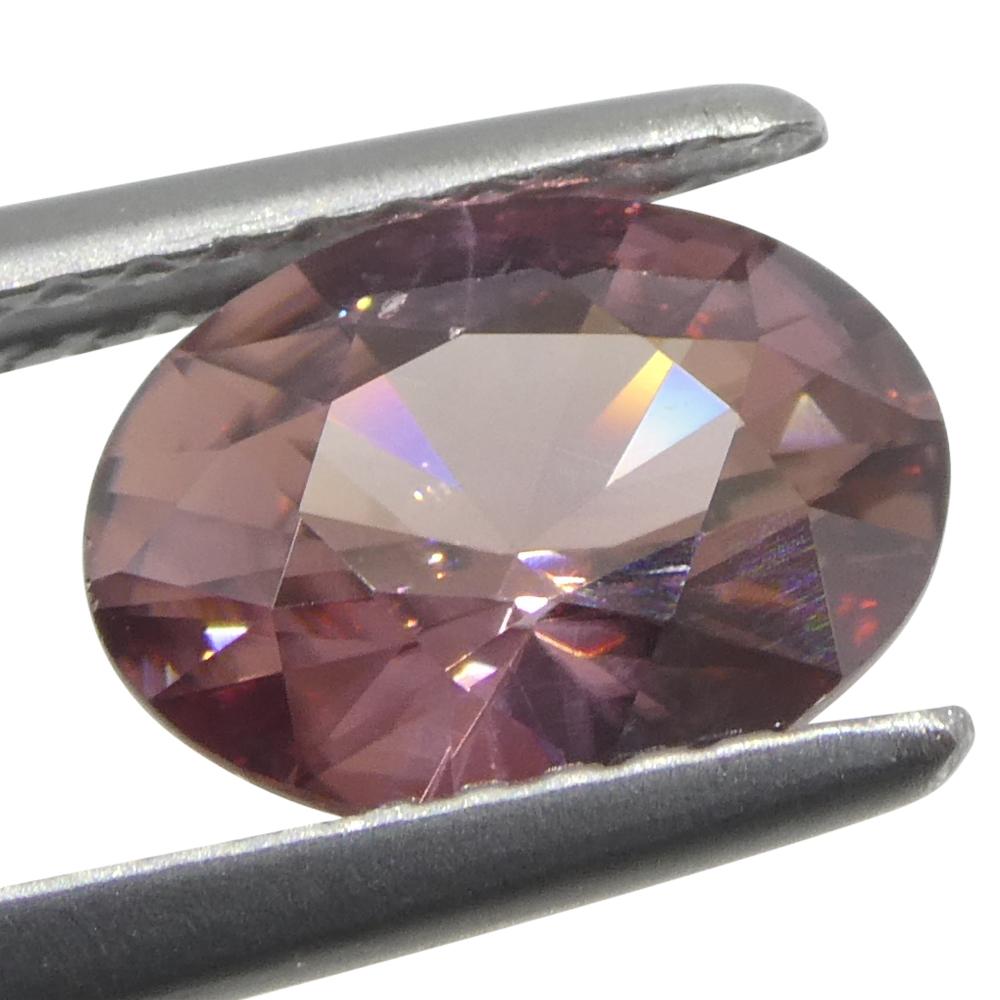 1.8ct Natural Earth Mined Oval Master Brilliant Cut Pink Zircon from Sri Lanka (en anglais) Neuf - En vente à Toronto, Ontario