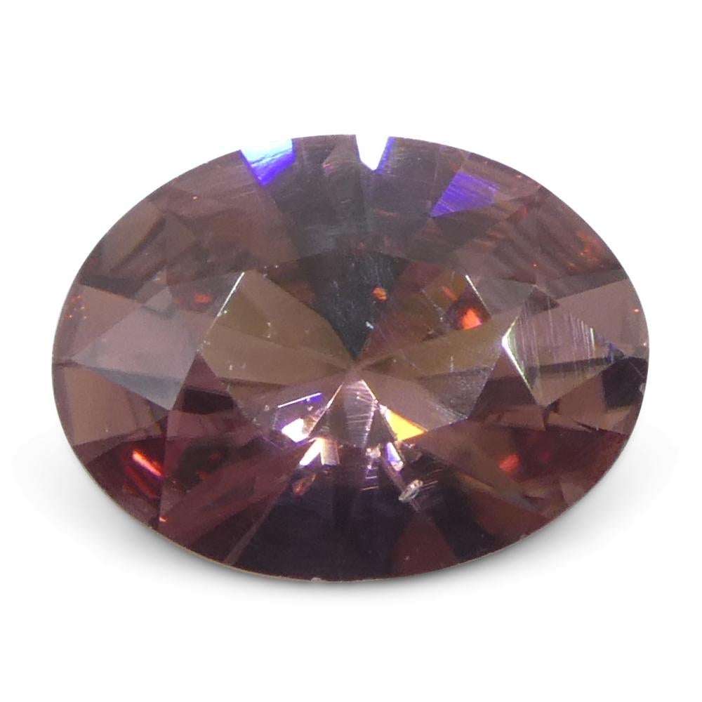 1.8ct Natural Earth Mined Oval Master Brilliant Cut Pink Zircon from Sri Lanka (en anglais) Unisexe en vente