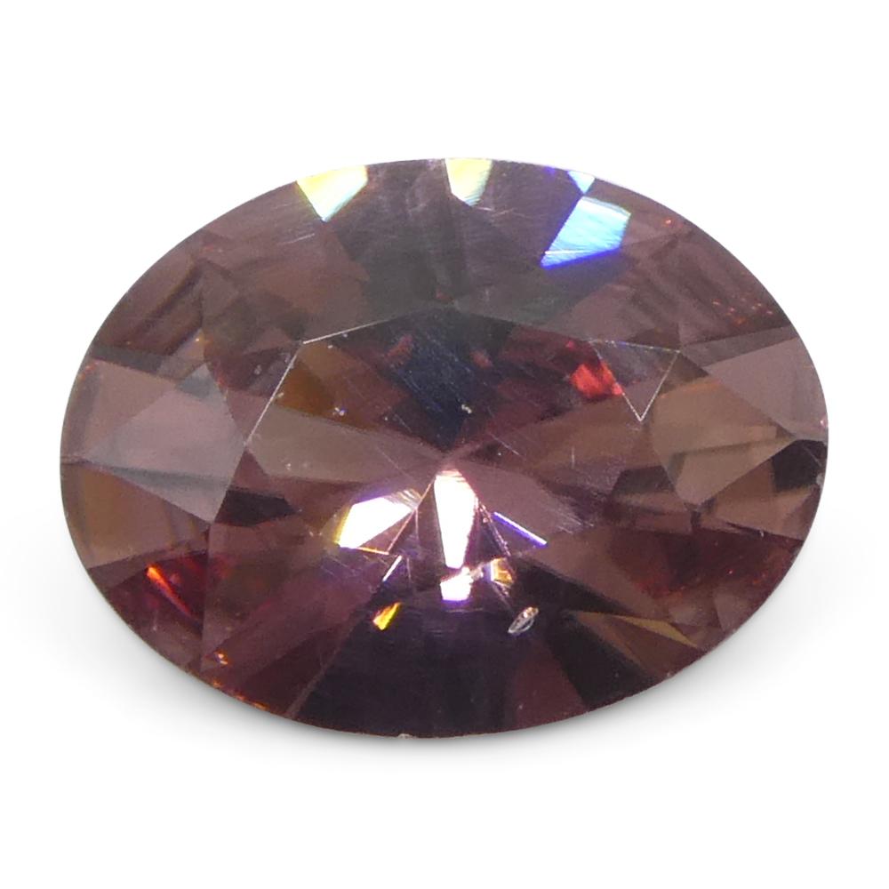 1.8ct Natural Earth Mined Oval Master Brilliant Cut Pink Zircon from Sri Lanka (en anglais) en vente 1