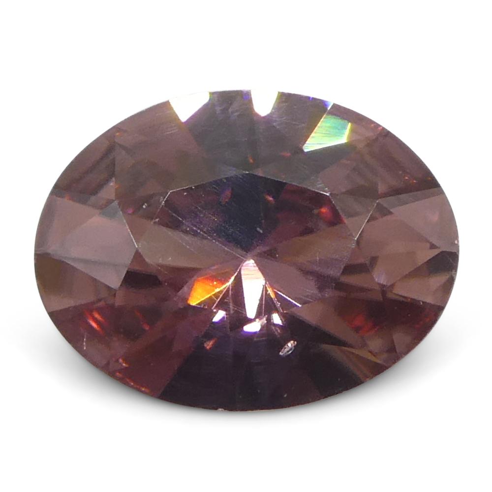 1.8ct Natural Earth Mined Oval Master Brilliant Cut Pink Zircon from Sri Lanka (en anglais) en vente 2